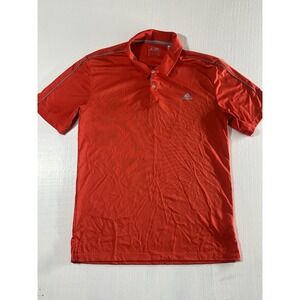 Adidas Men's Climalite Golf Performance Polo Shirt Orange with Gray Piping Small